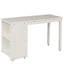 Low Study Twin Loft Bed with Cabinet and Rolling Portable Desk - White (OLD SKU :LP000113AAK) - Korvel