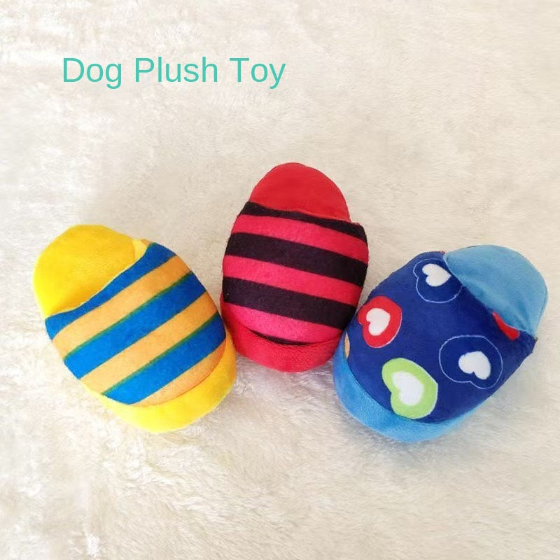 Plush Toy Pet Cat Dog Simulation Sound Comfort Anti-Depression Exercise Intellectual Vent Interactive Training Slipper - Korvel