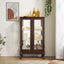 Elegant Dual Door Curio Cabinet with Adjustable Shelves