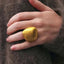 Gold Color Metal Rings Irregular Geometric Wide Noodle Finger Fing for Women Jewelry Retro Light Luxury  New Gift Accessorie - Korvel