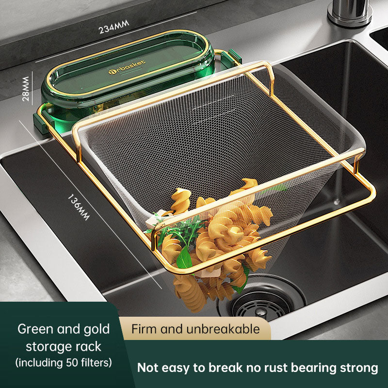 Kitchen Disposable Filter Garbage Drain Mesh Rack Leftovers Household Drain Sink Filter Mesh Rack - Korvel