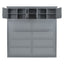 Full Size Murphy Bed Wall Bed with Top Cabinets,Gray - Korvel