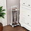 Accent Portable Garment Rack with Storage Organizer - White Finish