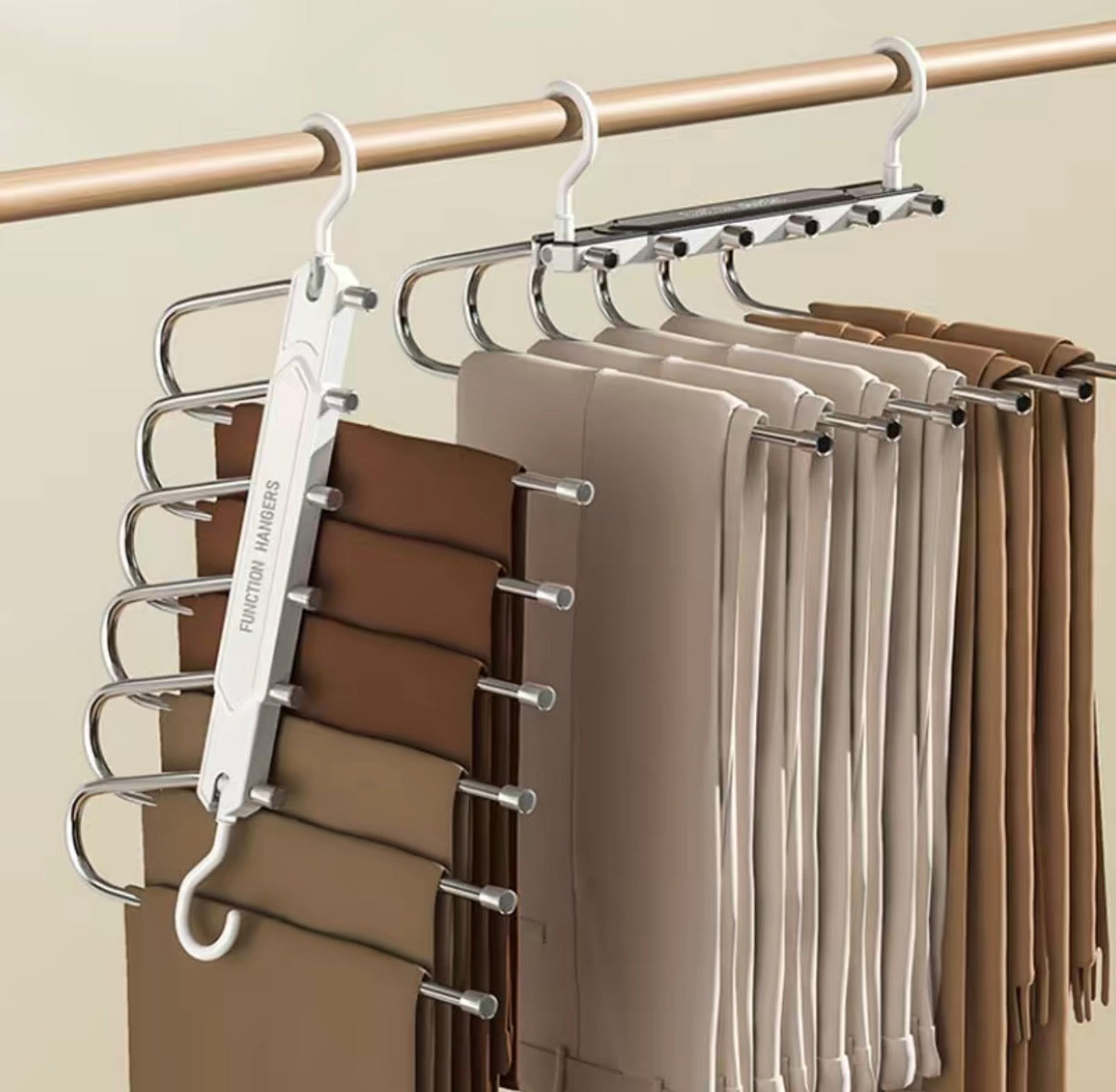 FoldSpace Pants Hanger - 6-Layer Space-Saving Organizer