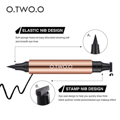 O.TWO.O Stamp Double-ended Eyeliner Charm Cat's Eye Eyeliner Pencil - Korvel