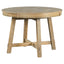 TREXM 5-Piece Farmhouse Dining Table Set Wood Round Extendable Dining Table and 4 Upholstered Dining Chairs (Natural Wood Wash) - Korvel