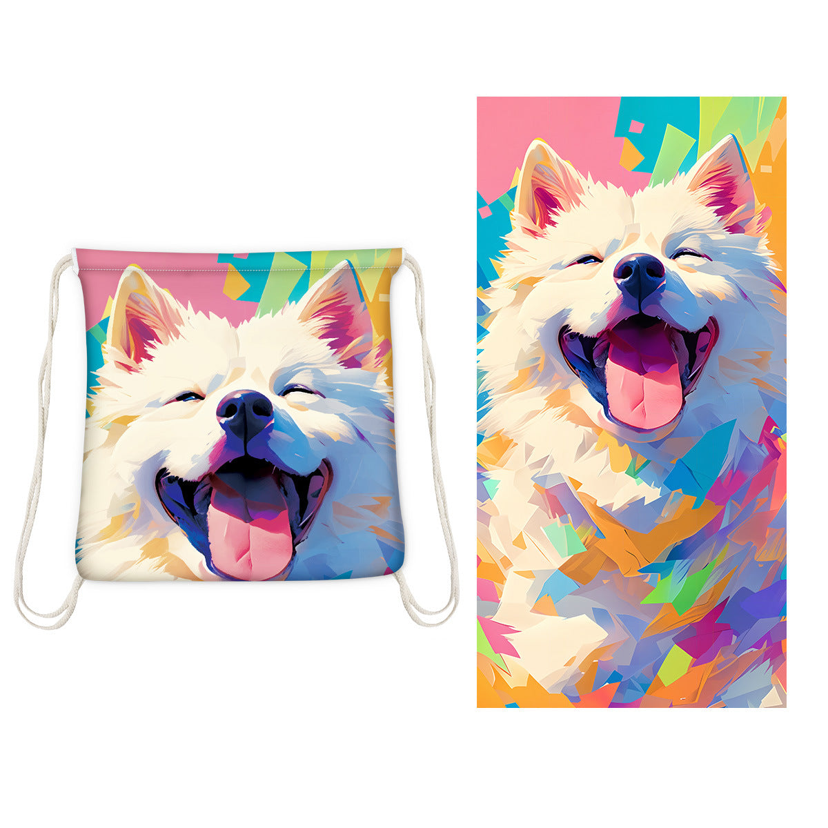 Two-in-One Foldable Beach Towel with Storage Bag