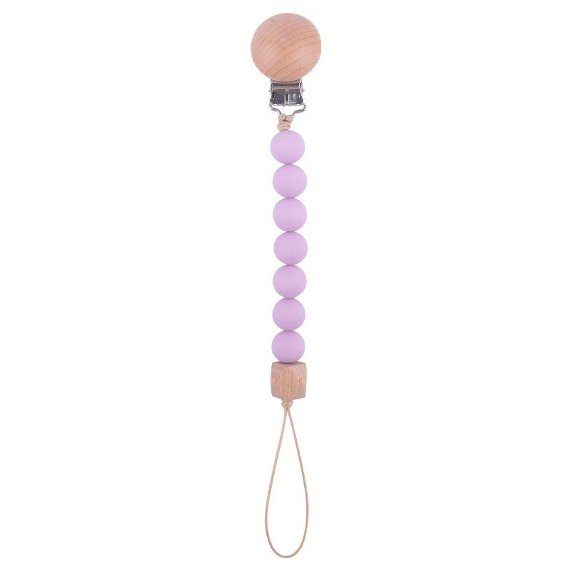 Infant and toddler products, beech wood pacifier clip, soothing wood octagonal pacifier, anti drop chain - Korvel