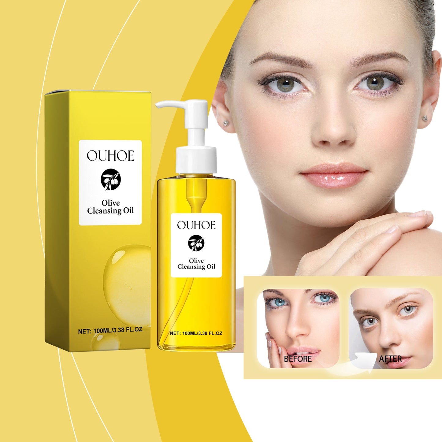 Olive Cleansing Oil Gently Moisturizes Skin And Cleans Face And Lips With Olive Cleansing Oil - Korvel