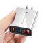 4-Port USB Digital Display Mobile Phone Charger