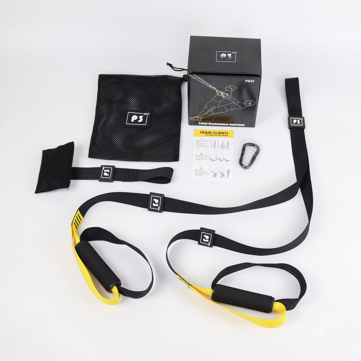 Suspension Training Strap - Adjustable, Wall Mount, Professional (TRX-style) - Korvel