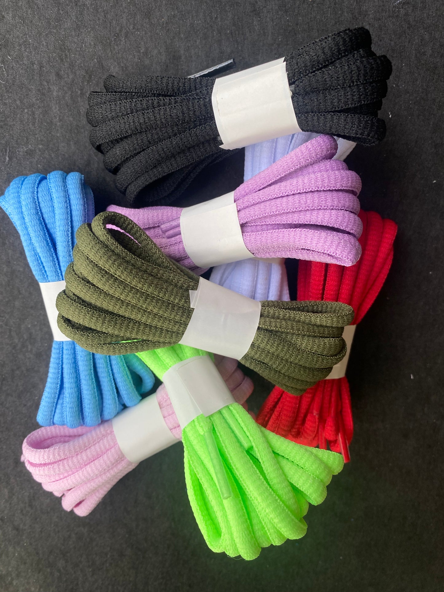 8 pairs of 8-color shoelaces - semi-circular - Korvel