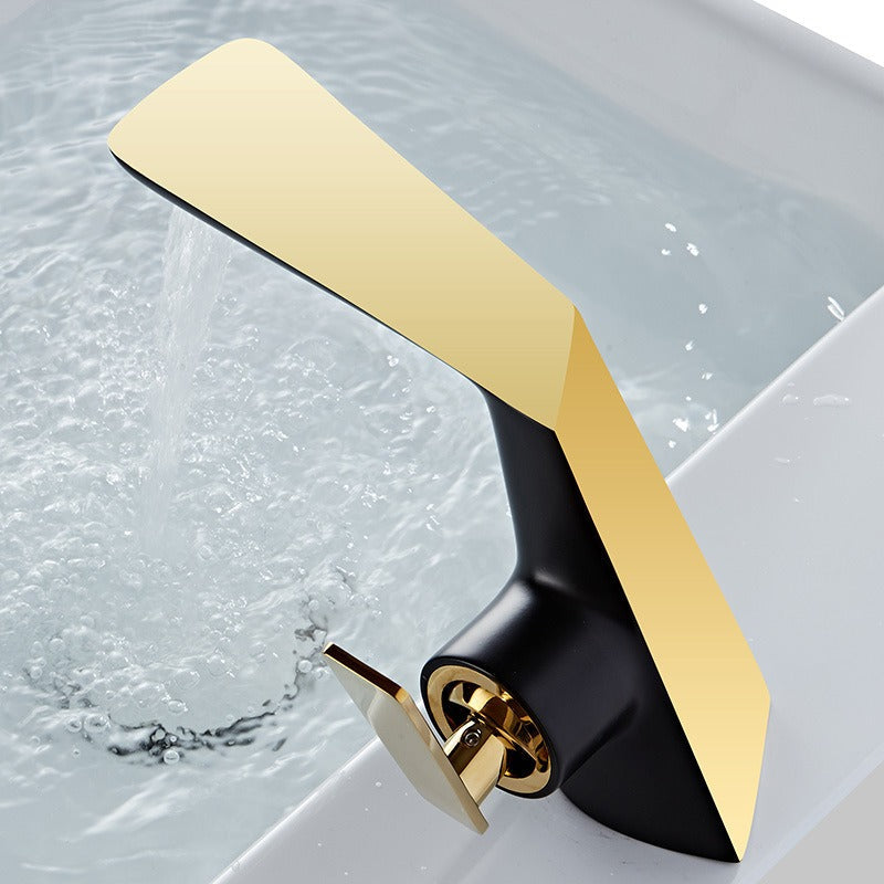 All copper bathroom hot and cold faucets creative washbasin under the sink - Korvel