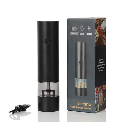 USB Rechargeable Electric Pepper & Sea Salt Grinder Set