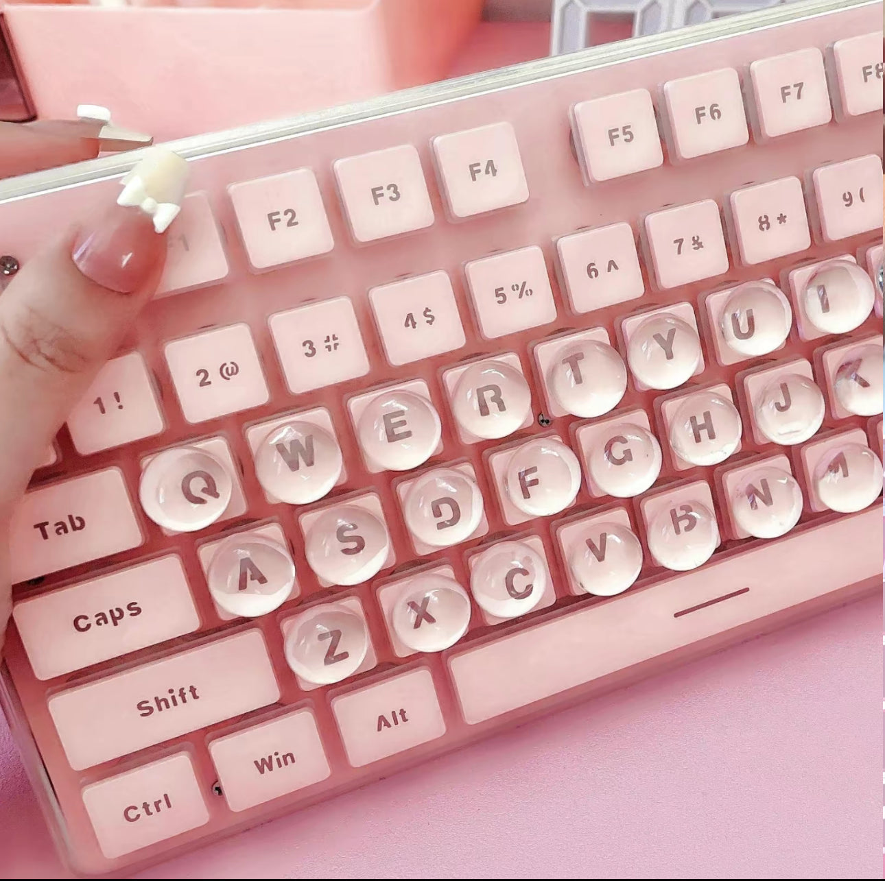 ClearType Nail-Friendly Stickers - 33 Transparent Glass Keyboard Stickers