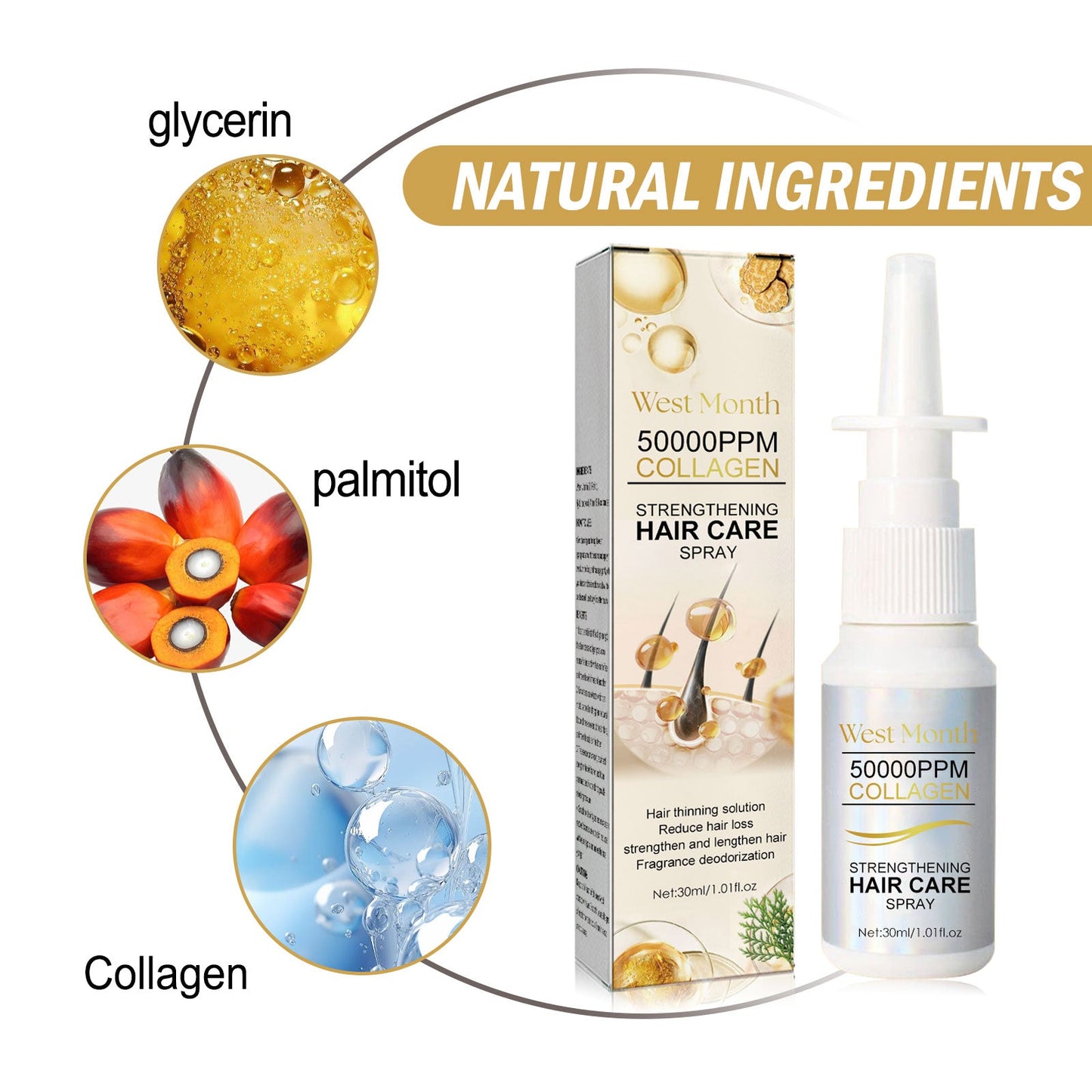 Hair Smoothing Essence Spray, Moisturize Hair Roots, Strengthen Scalp, Prevent Hair Loss, Repair And Smooth - Korvel