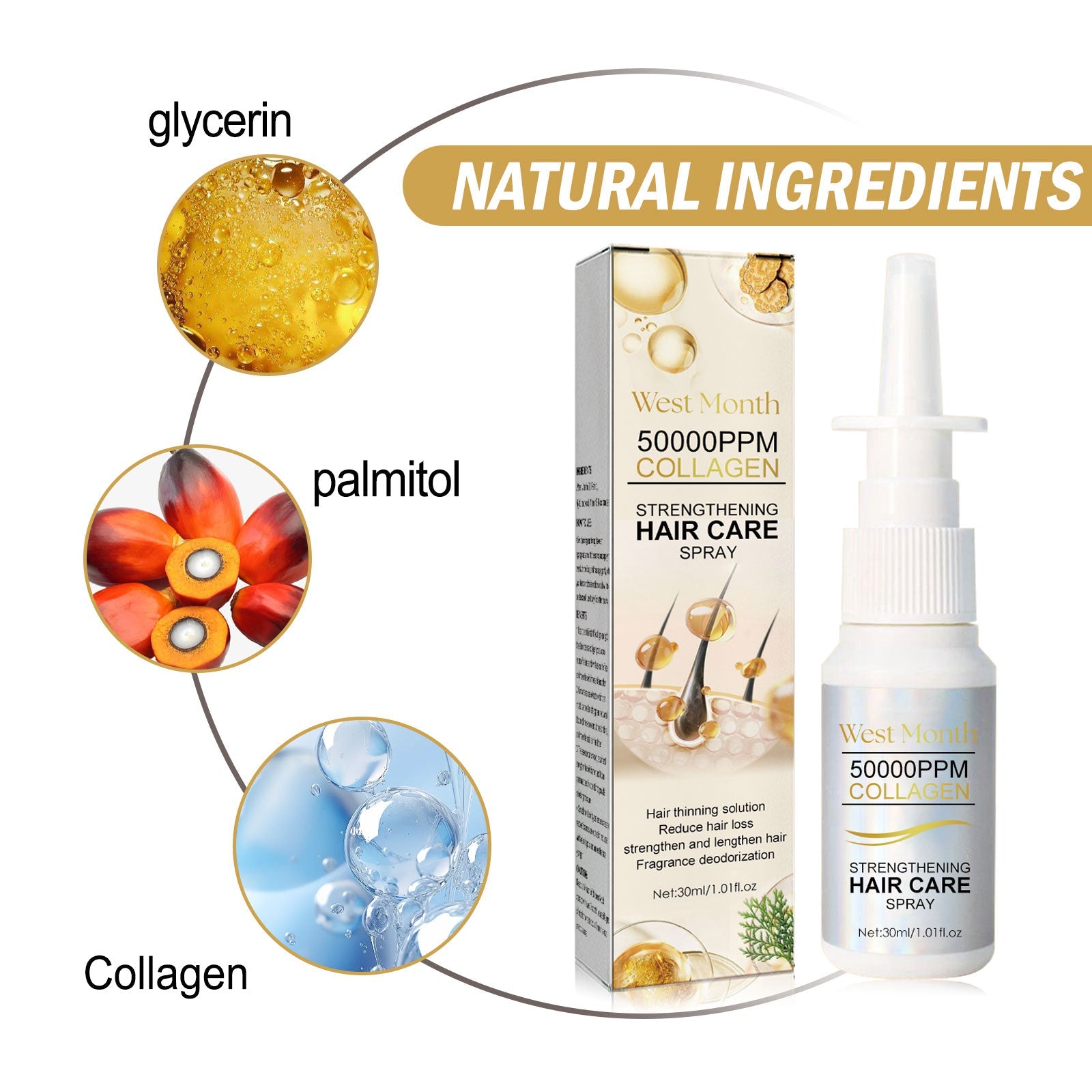 Hair Smoothing Essence Spray, Moisturize Hair Roots, Strengthen Scalp, Prevent Hair Loss, Repair And Smooth - Korvel