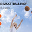 Basketball Hoop Basketball System 4.76-10ft Height Adjustable with 4 Basketball, Net Pocket, Inflator Set - Korvel