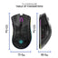 2.4GHz Wireless Gaming Mouse 7 Button 1600 DPI Adjustable RGB Backlit Rechargeable Mouse Lightweight Honeycomb Shell Gamer Mice - Korvel
