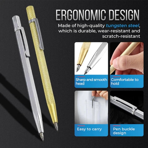 Tile Scribing Pen Glass Metal Plate Tin Lettering Tungsten Steel Scribing Needle Engraving Diamond Pen - Korvel