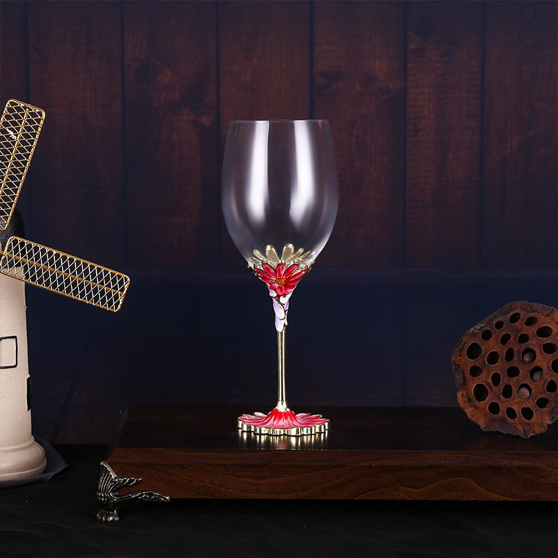 European enamel red wine glass gift cup - Korvel