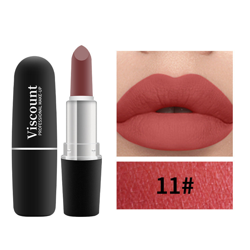 New Frosted Bullet Fog Matte White Lipstick Small Pepper 12 Color Moisturizing Lipstick - Korvel