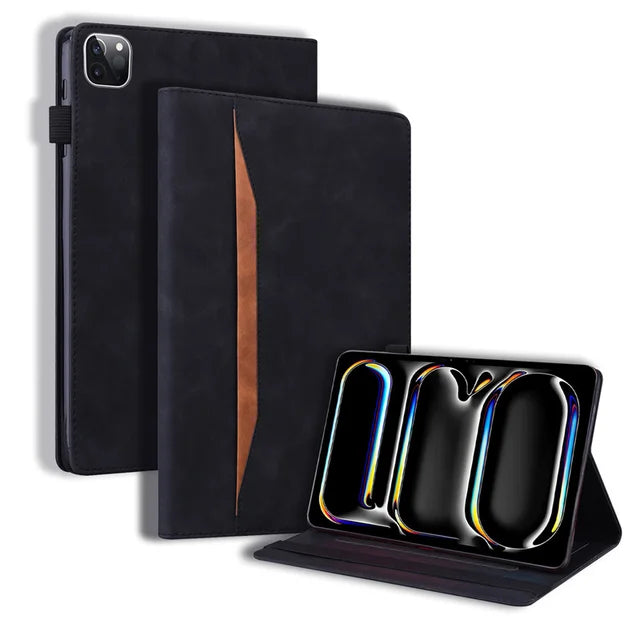 Funda Folio de PU Cuero Premium para iPad Pro de 11 y 13 Pulgadas (2024)
