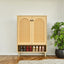 Shoe Storage Cabinet with Adjustable Plates Natural doors - Korvel