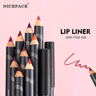 NICEFACE 12 Color Lip Liner Nude Color Modification Is Not Easy To Fade Lip Liner Matte Velvet Lipstick Lip Pencil - Korvel