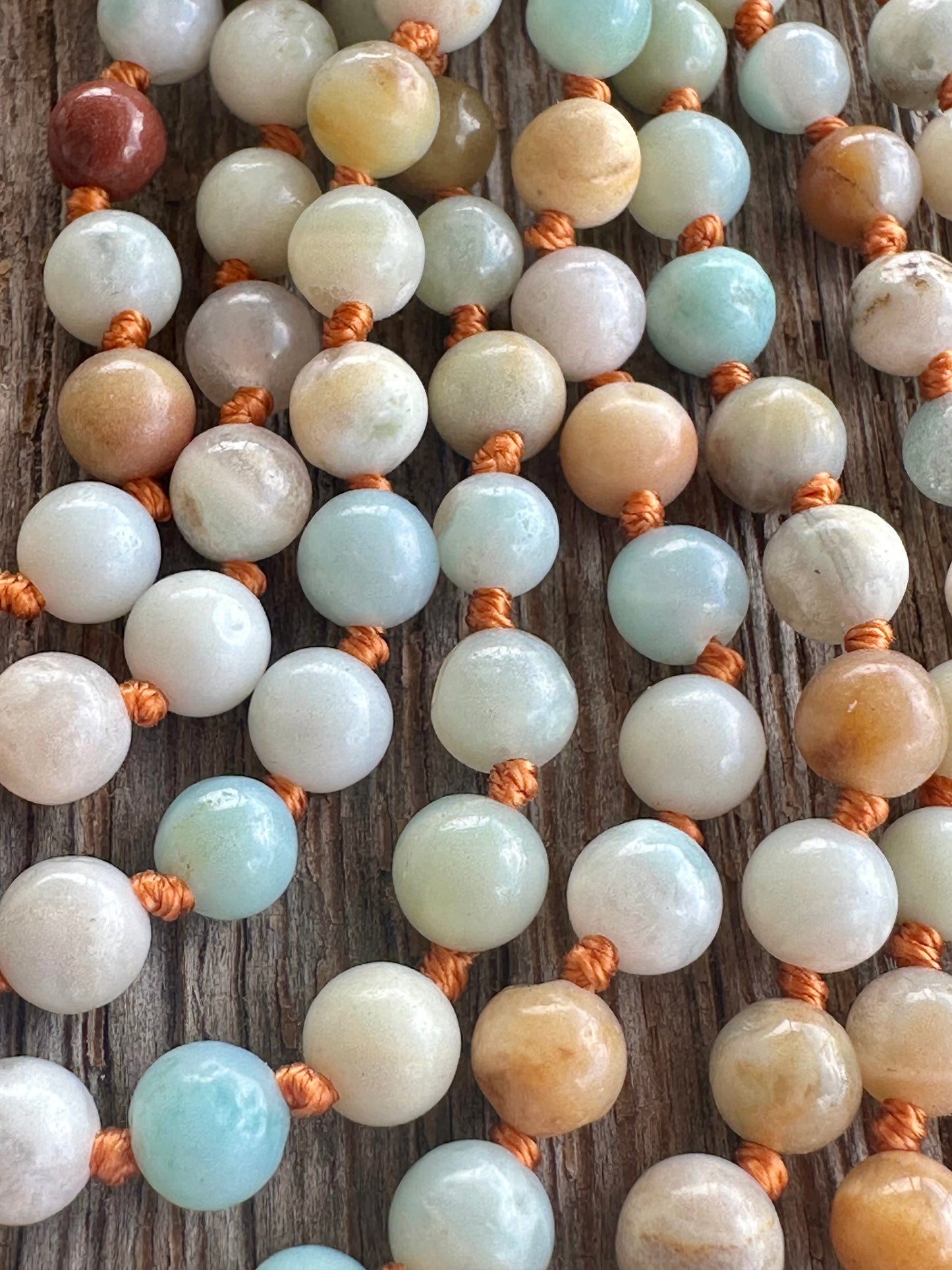 Natural Amazonite Gemstone || Beaded Necklace - Korvel