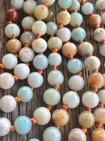 Natural Amazonite Gemstone || Beaded Necklace - Korvel