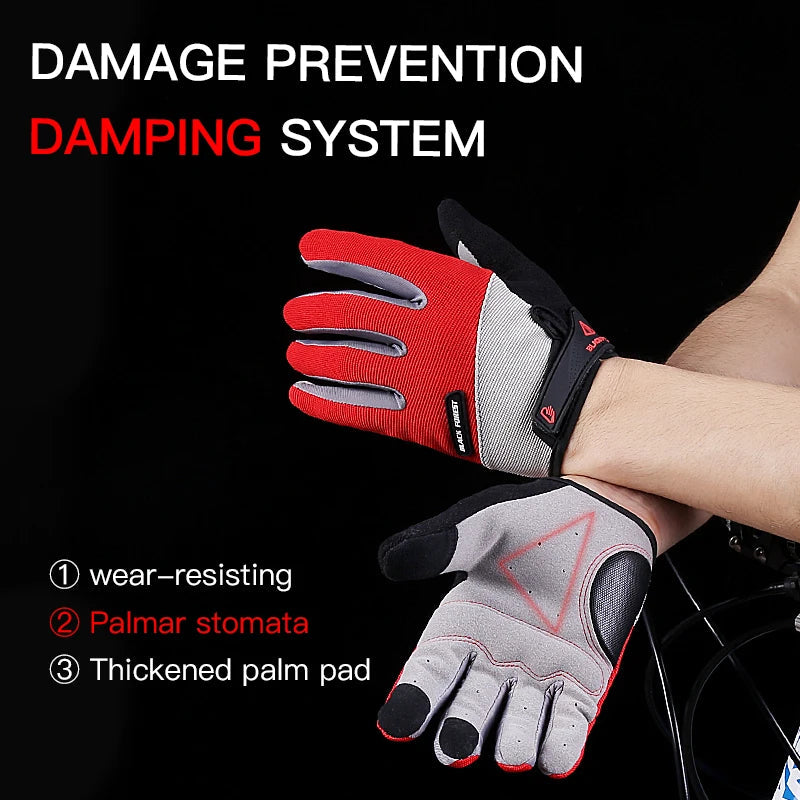 Gants de cyclisme à doigts complets respirants de qualité supérieure pour hommes et femmes
