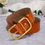 Ceinture décorative large en cuir de vache pour femmes