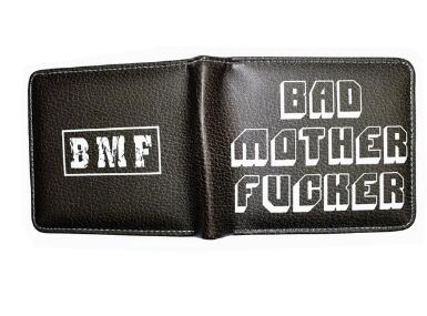Pulp Fiction Jules Wallet with zipper Coin Pocket Bad Mother Letters Boys Wallet Card Holder Vintage Gift Purse - Korvel