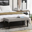 Ottoman Bench 4-thickened Roman Column Feet French Upholstered Bedside Bench For Bedroom Living Room Entryway - Korvel