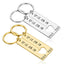 Personalized Heart Keychain Set  Engraved King Date and Name Love Keyring Gift for Couples Girlfriend Boyfriends Key Chain Rings - Korvel