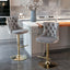 Adjusatble Seat Height from 25-33 Inch, Modern Upholstered Bar Stools with Backs Comfortable Tufted for Home Pub and Kitchen Is - Korvel