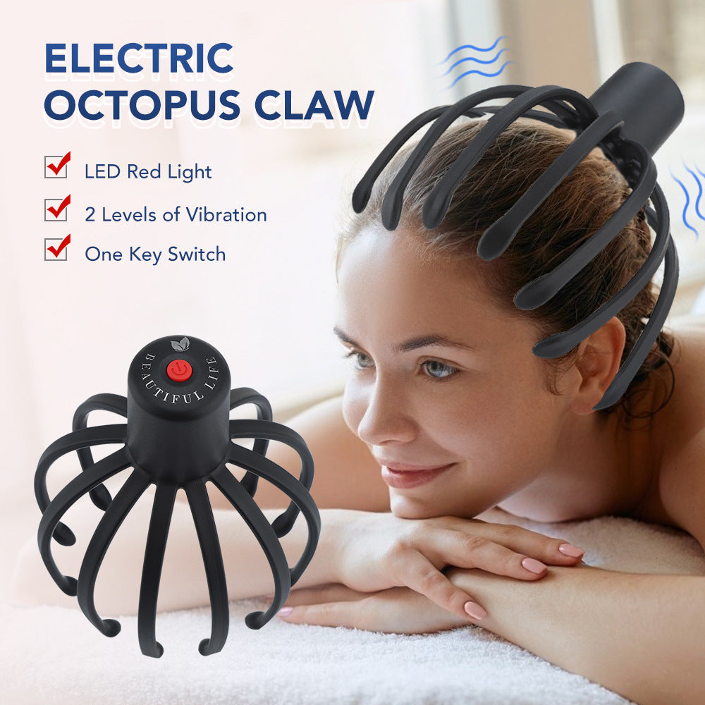Head Massager Octopus Scalp Massager Electric Head Massage Claw Household Head Physiotherapy Instrument - Korvel