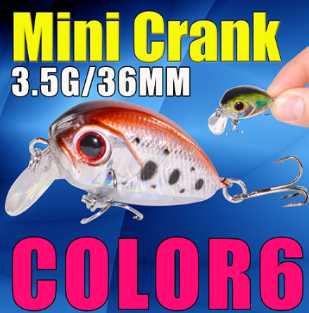 AFISHLURE  36mm 3.5g Crank Bait Hard Plastic Artificial Fishing Lure Fake carp Pesca  Wobbler Leurre Peche  Isca - Korvel