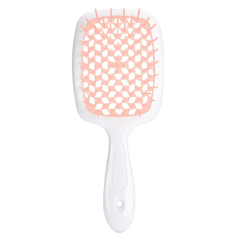 Honeycomb hollow massage comb, smooth hair grid comb, smooth hair dry and wet dual-purpose comb, curly and fluffy hair styling comb - Korvel