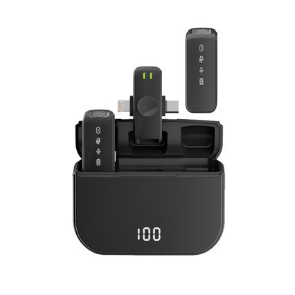 Wireless Lapel Microphone for Outdoor Computer Live Streaming Noise Reduction Universal Small Microphone - Korvel