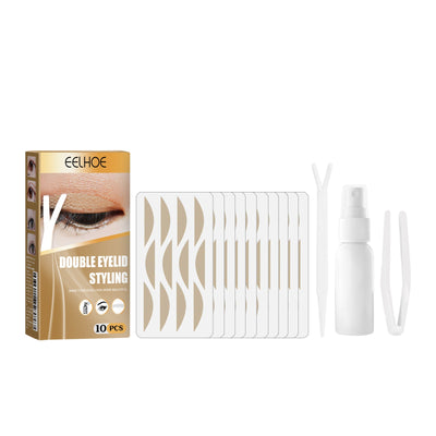Double Eyelid Styling, Eyelet Lace Mesh Invisible Glue-Free Breathable Super Stick Long Lasting Clip Set - Korvel