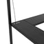 Cama Loft de Tamaño Completo con Escritorio en L y USB - Negro