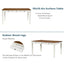 Conjunto de Mesa de Comedor de Madera de 6 Piezas TOPMAX de Estilo Mid-Century