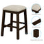 TOPMAX 4 Pieces Counter Height Table with Fabric Padded Stools, Rustic Bar Dining Set with Socket, Brown - Korvel