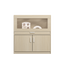 Squirrel cage acrylic panel with independent storage cabinet and wooden guinea pig room with bridge (L 31.50 x W 15.75 x H32.28) - Korvel