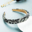 Hair Hoop Retro Baroque Starry Rhinestone Sponge Head Hoop Personality Wide-Brimmed Leopard Print Banquet Headwear Hairpin - Korvel