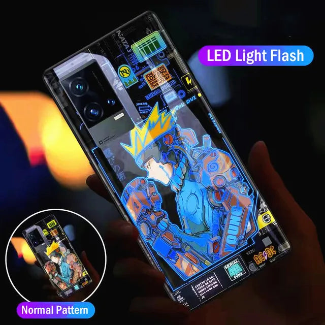 LED Flash Call Light Case For Samsung Galaxy S23 Ultra S22 21 Note 20 Ultra FE Selfie Light Cover for Samsung S21 S20 Plus Coque - Korvel
