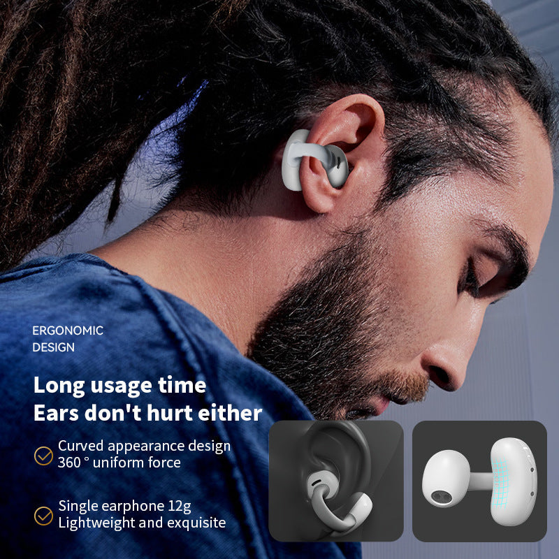 Auriculares Bluetooth Inalámbricos OWS con Clip para la Oreja - Sonido y Comodidad Premium