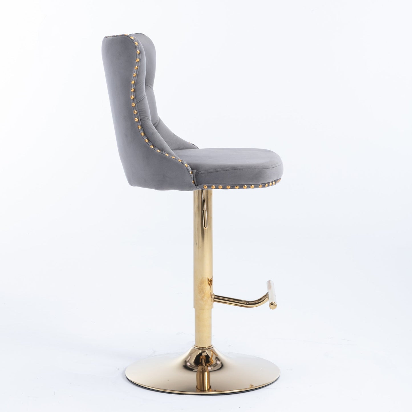 Adjusatble Seat Height from 25-33 Inch, Modern Upholstered Bar Stools with Backs Comfortable Tufted for Home Pub and Kitchen Is - Korvel
